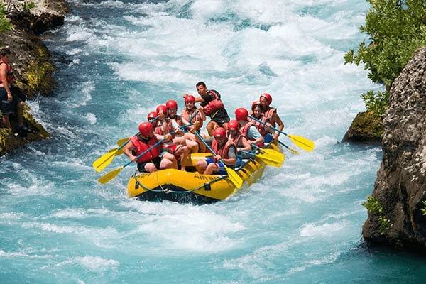 Small rafting action shot